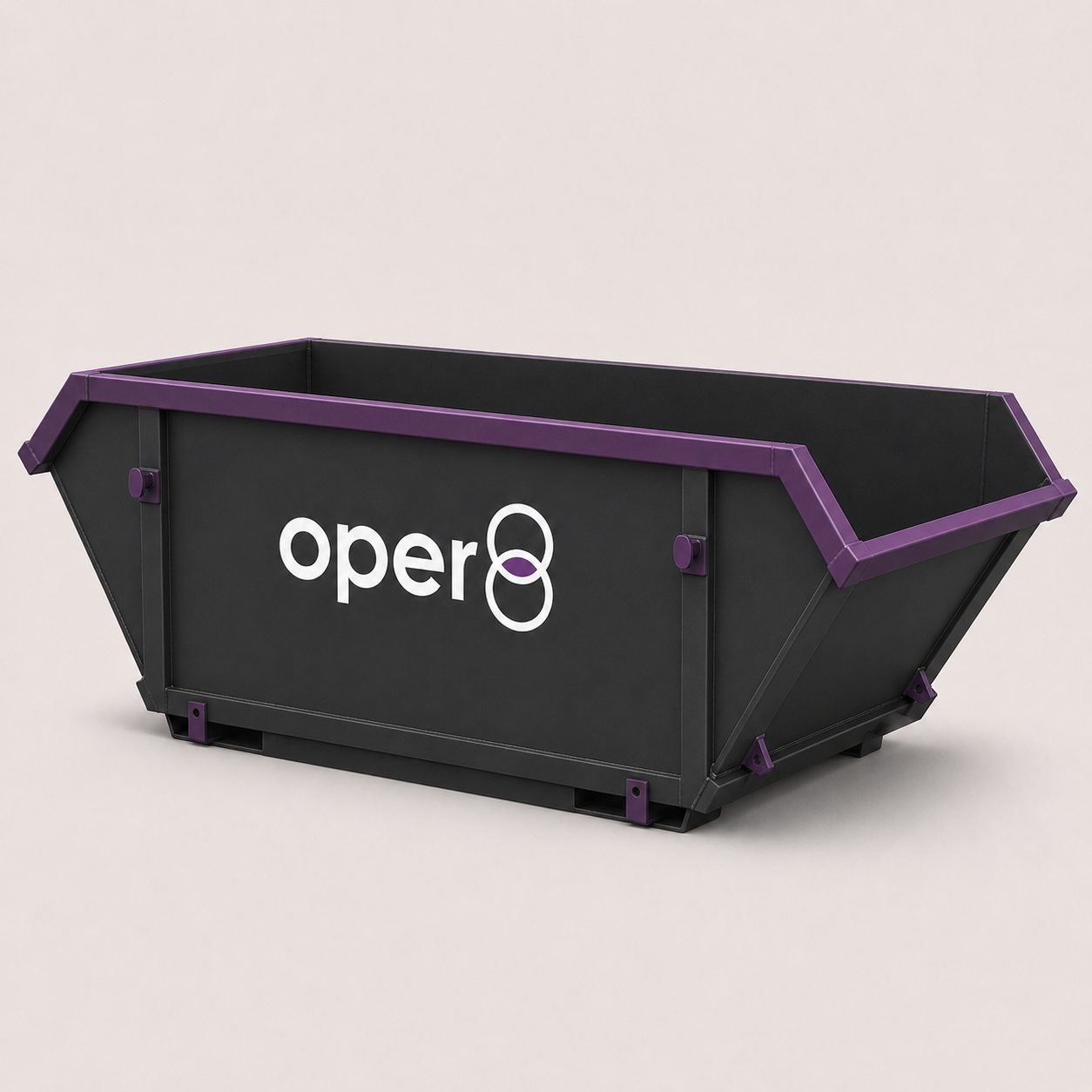 oper8-branded open builders' skip